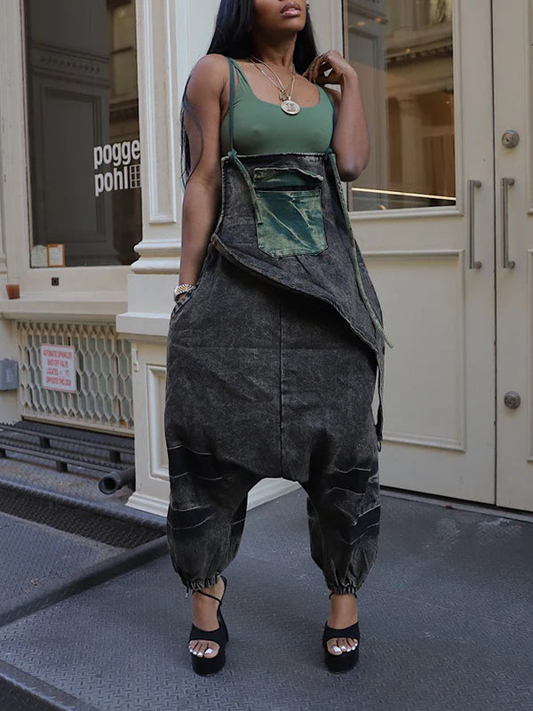 Contrast Harem Jumpsuit--Clearance