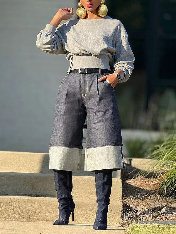 Motionkiller Button-Waist Pullover Sweatshirt