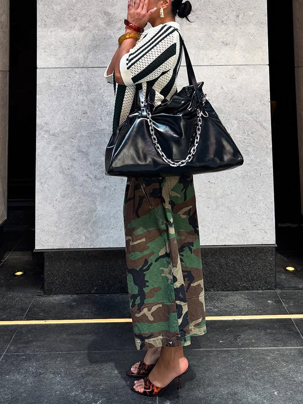 Camo Wide-Leg Capris