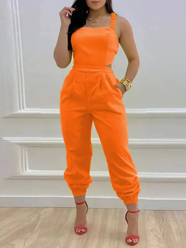 Tied Back Jogger Jumpsuit--Clearance