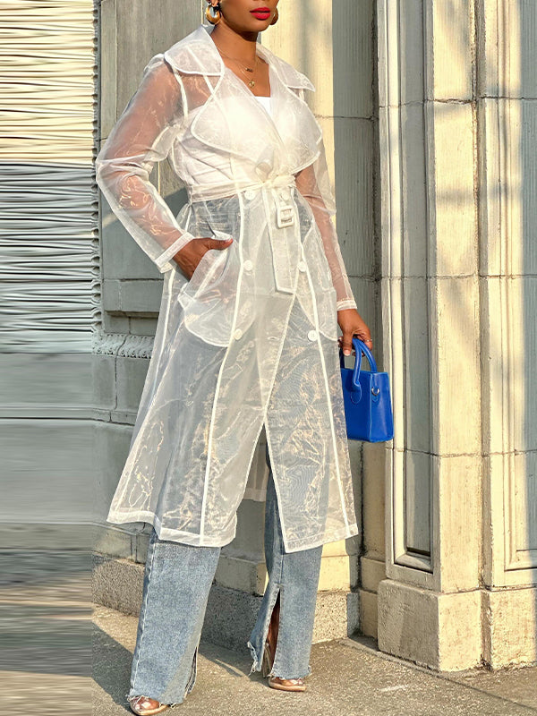 Belted Sheer Duster