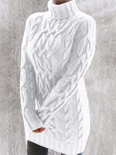 Load image into Gallery viewer, Cable-Knit Turtleneck Sweater--Clearance