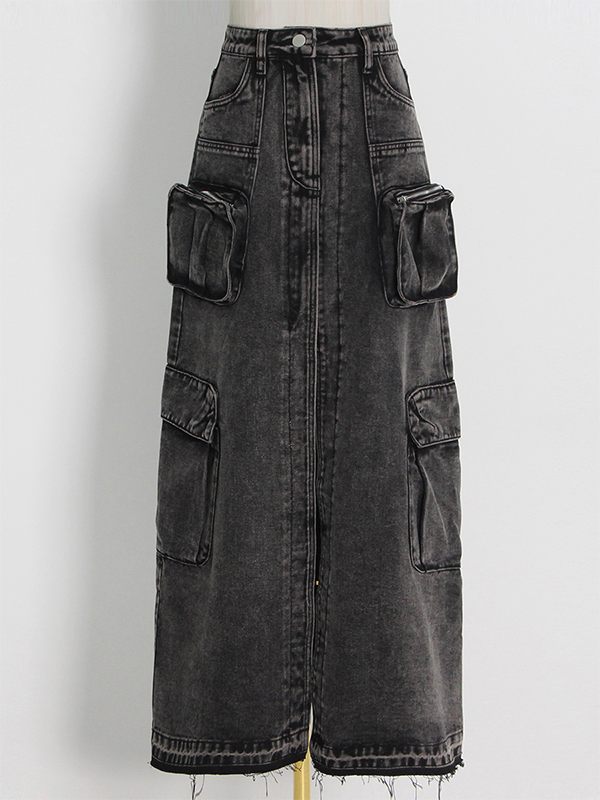 Motionkiller Slit-Front Denim Skirt