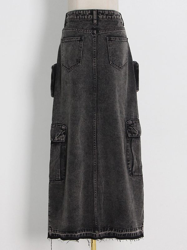 Motionkiller Slit-Front Denim Skirt