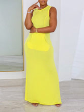 Load image into Gallery viewer, Solid Sleeveless Slit Dress