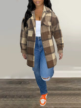 Load image into Gallery viewer, Plaid Shirt Jacket