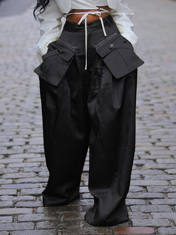 Motionkiller Wide-Leg Pants with Detachable Pockets