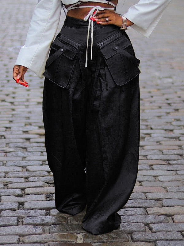 Motionkiller Wide-Leg Pants with Detachable Pockets