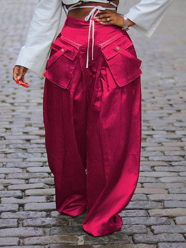 Motionkiller Wide-Leg Pants with Detachable Pockets