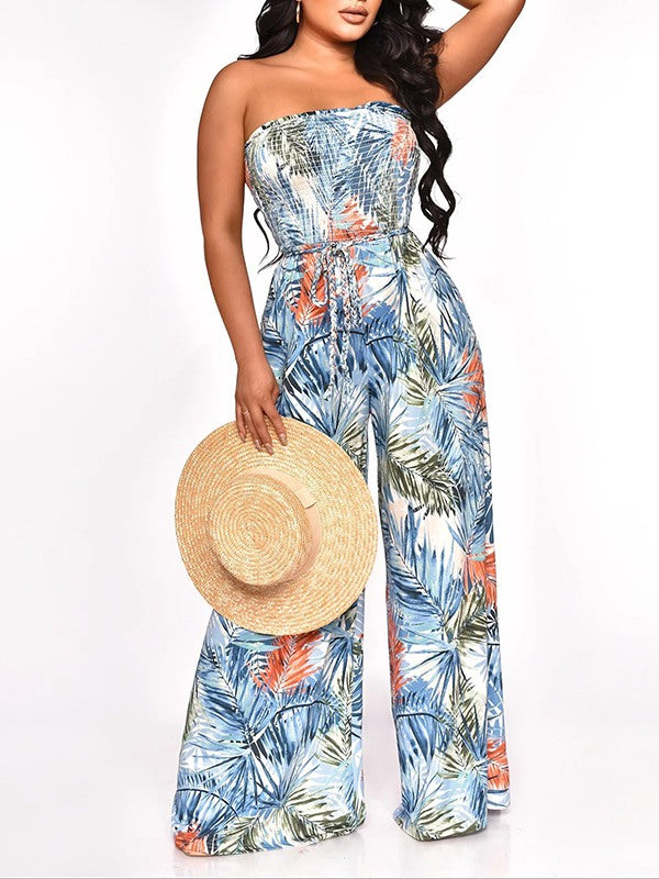 Motionkiller Printed Strapless Jumpsuit