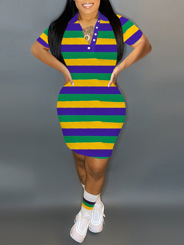 Motionkiller Stripe Polo Dress