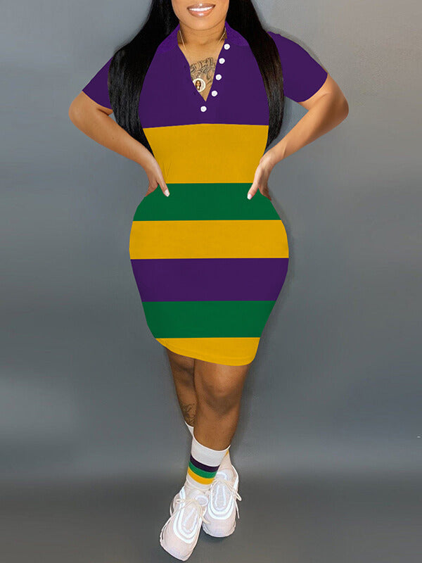 Motionkiller Stripe Polo Dress