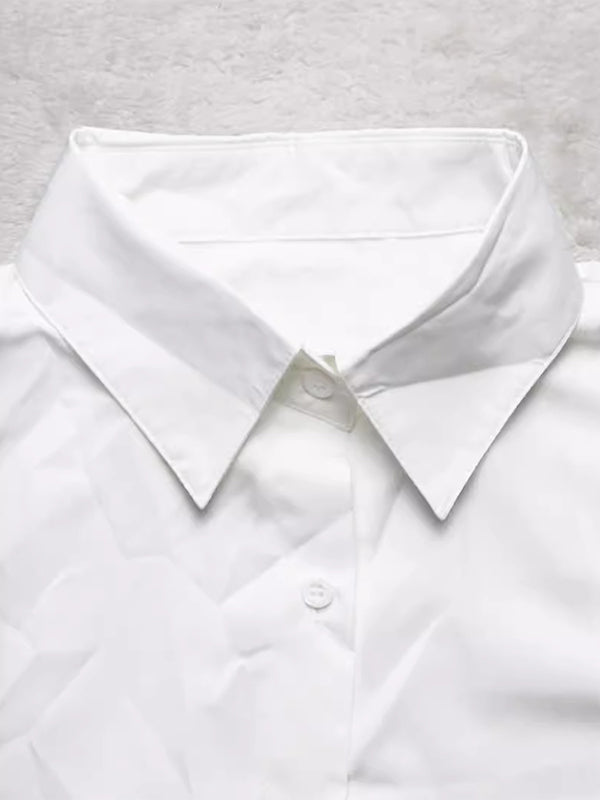 Motionkiller Short-Sleeve Ruffle Shirt Dress