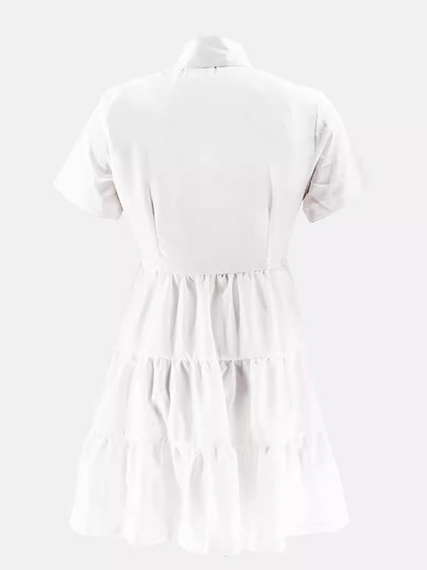 Motionkiller Short-Sleeve Ruffle Shirt Dress