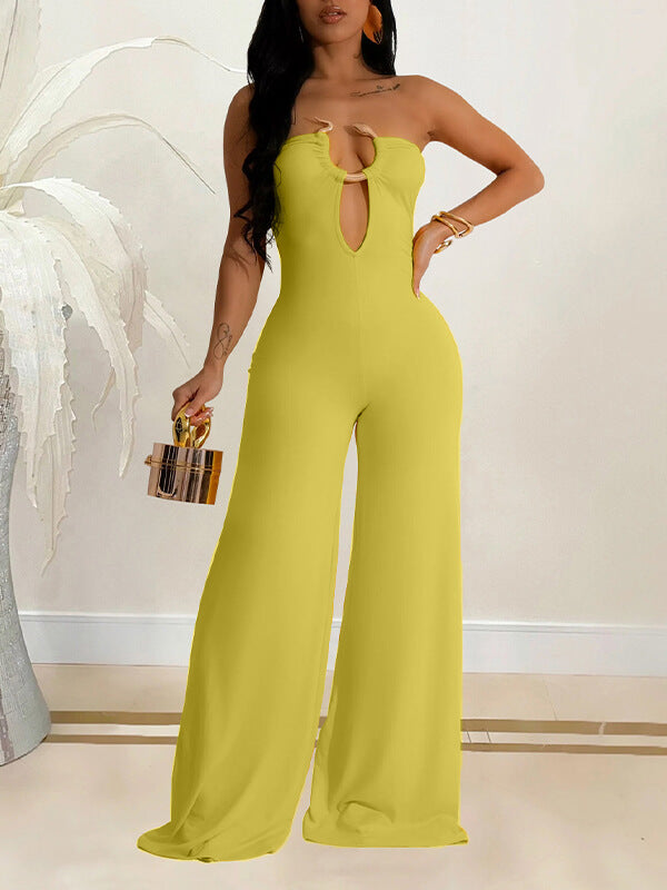 Motionkiller Strapless Wide-Leg Jumpsuit