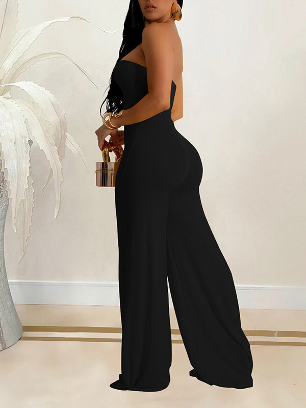 Motionkiller Strapless Wide-Leg Jumpsuit