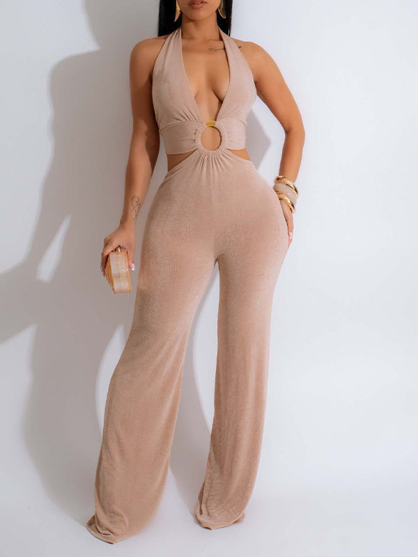 Motionkiller Halter Cutout Jumpsuit