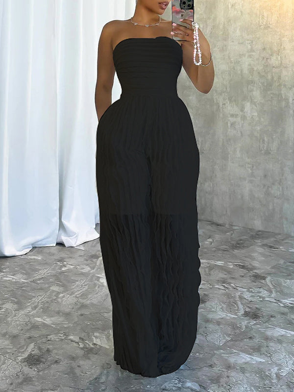 Motionkiller Ruched Strapless Jumpsuit