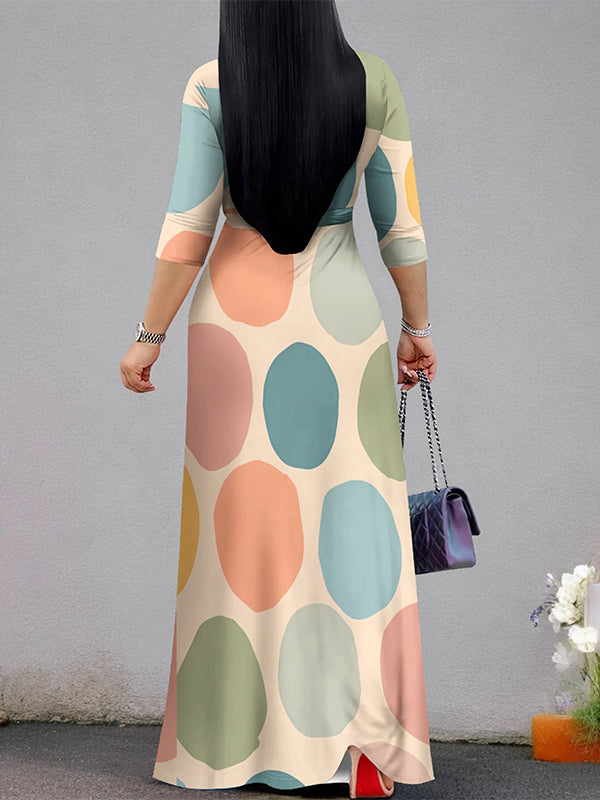 Motionkiller Dot Tied Maxi Dress