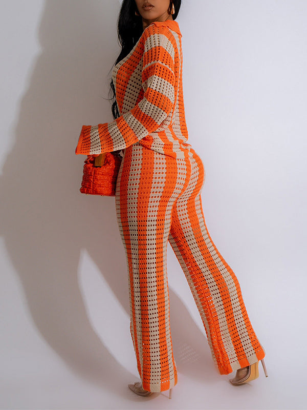 Motionkiller Stripe Knit Pants Set