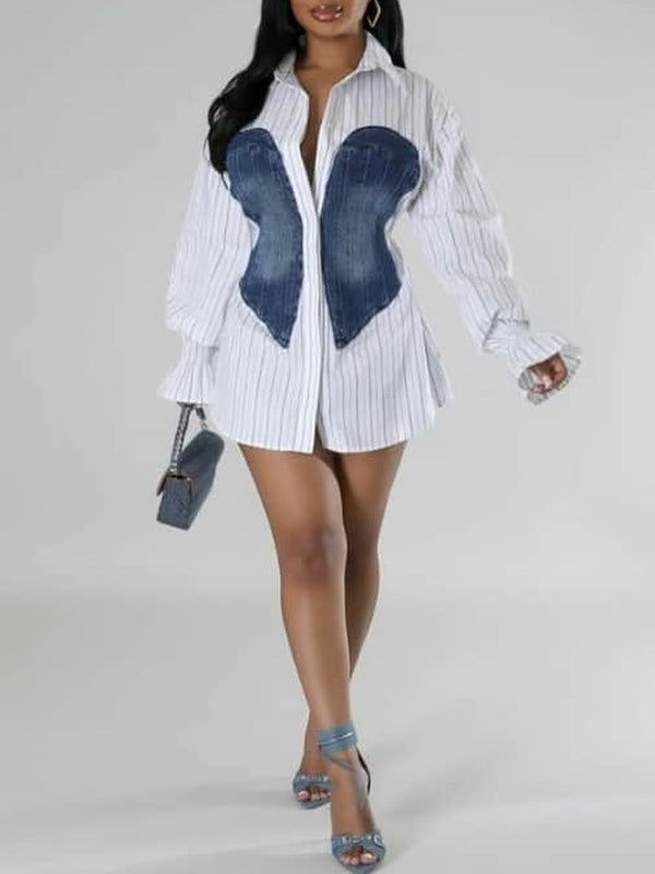 Motionkiller Denim Combo Tunic Shirt