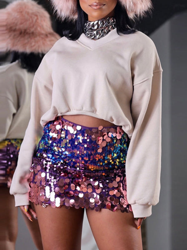 Sequin Mini Skirt