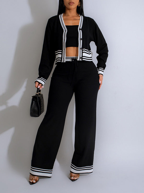 Stripe Knit 3PC Set