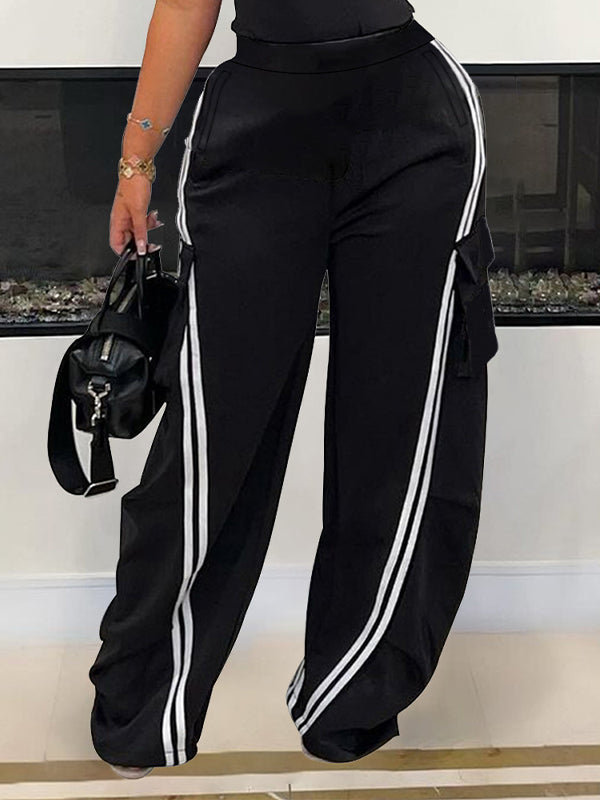 Motionkiller Stripe Cargo Wide-Leg Pants