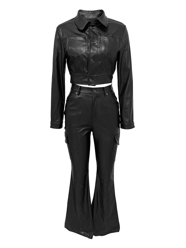 Motionkiller Faux Leather Shirt & Pants Set