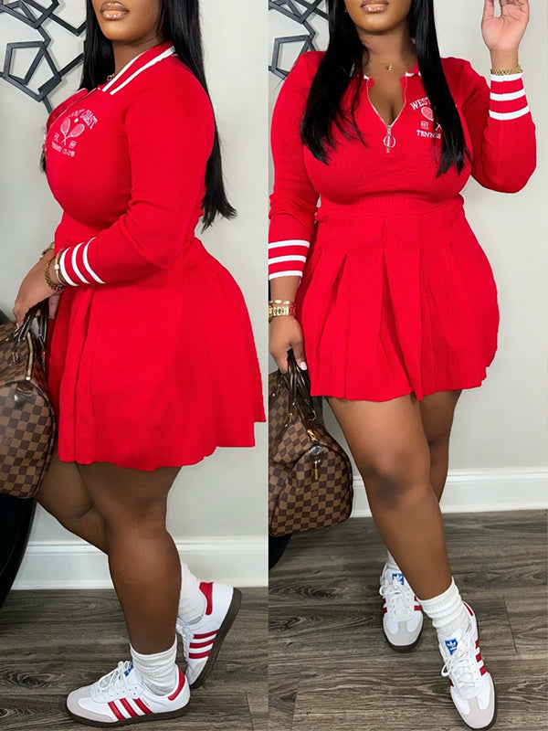 Logo Zip-Front Dress