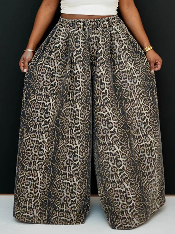 Printed Wide-Leg Pants