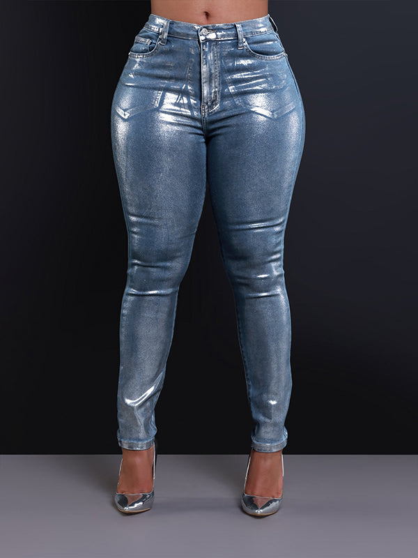 Metallic Jeans--Clearance