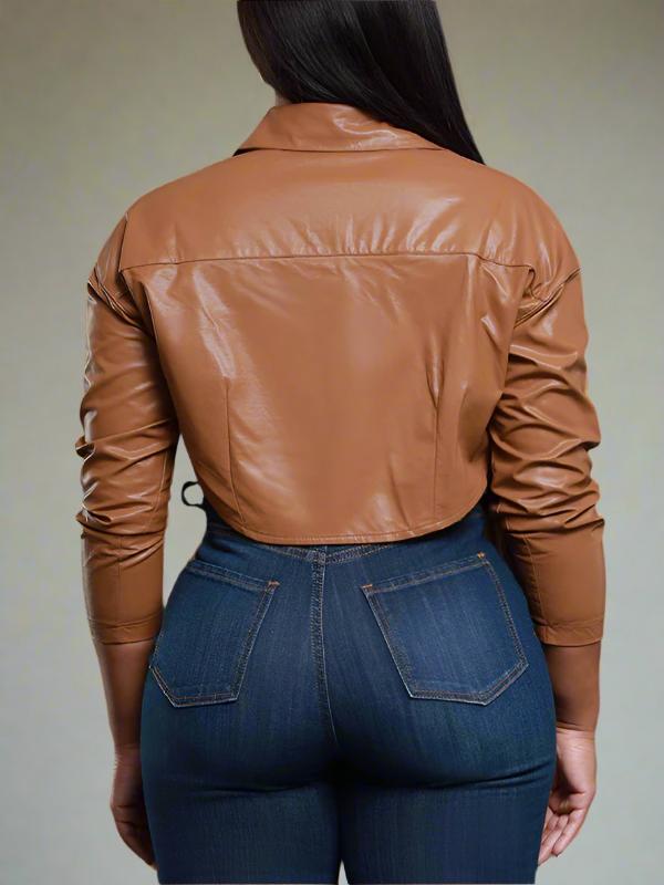 Faux Leather Shirt