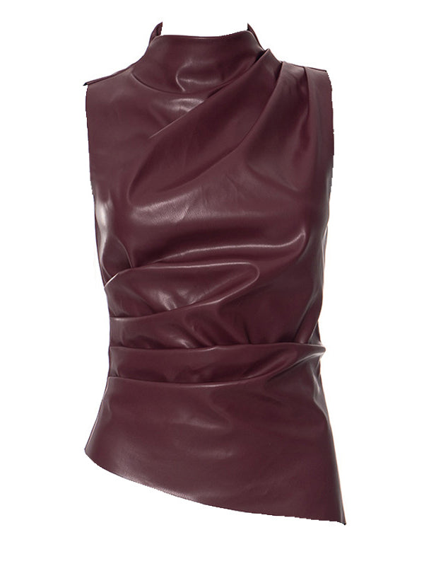 Faux-Leather Tank Top