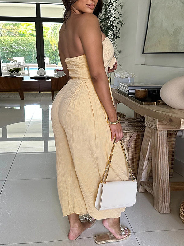 Motionkiller Strapless Tied Jumpsuit