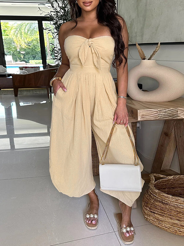 Motionkiller Strapless Tied Jumpsuit