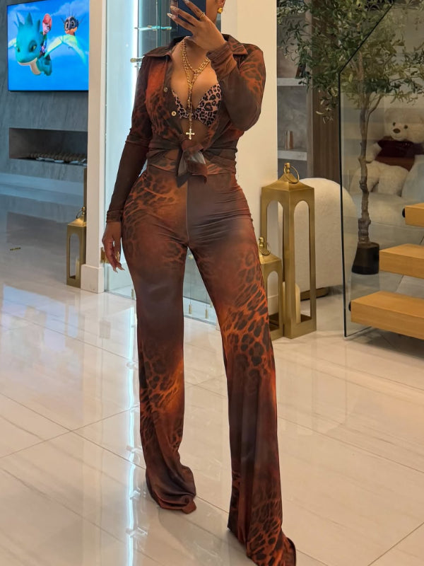 Motionkiller Leopard Shirt & Pants Set