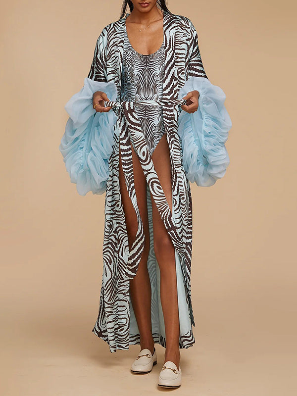Printed Tied Kimono--Clearance