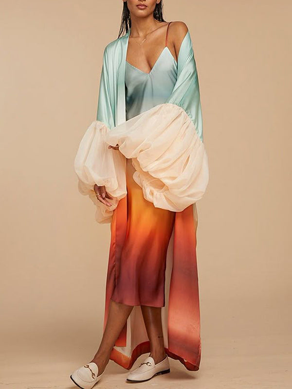 Printed Tied Kimono--Clearance