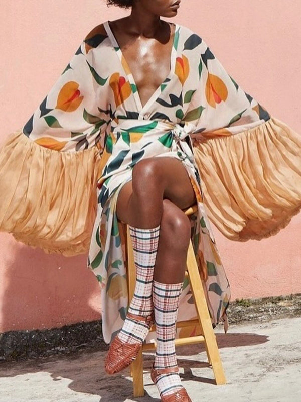 Printed Tied Kimono--Clearance