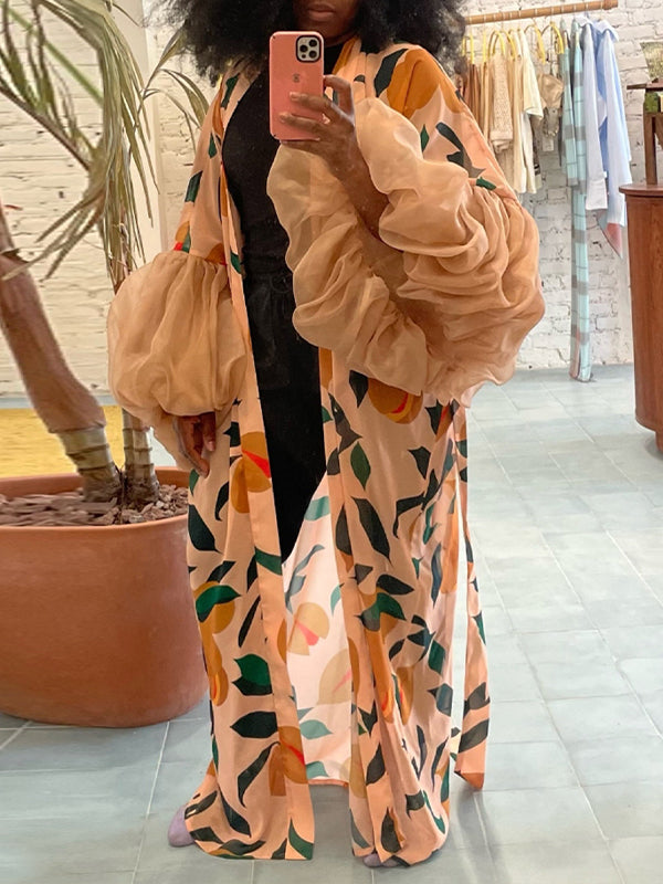 Printed Tied Kimono--Clearance