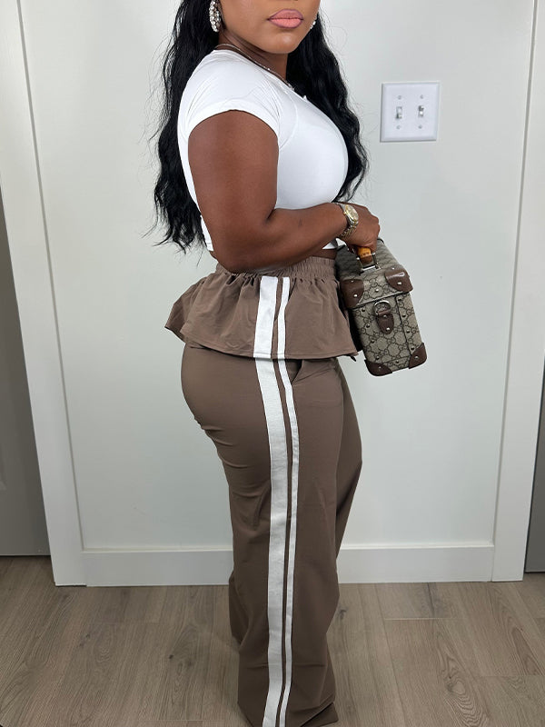 Motionkiller Side-Stripe Peplum Pants