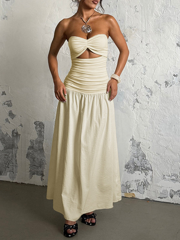 Motionkiller Solid Cutout Tube Dress