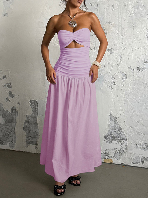 Motionkiller Solid Cutout Tube Dress