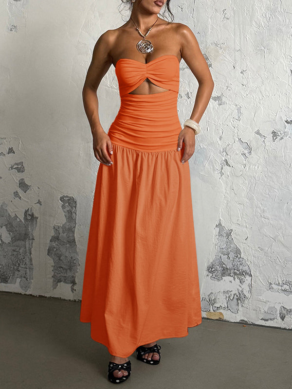 Motionkiller Solid Cutout Tube Dress