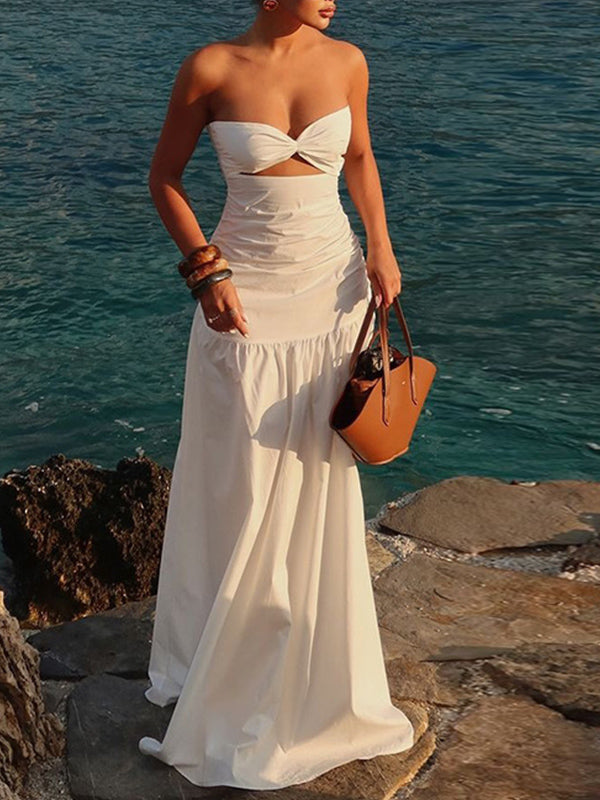 Motionkiller Solid Cutout Tube Dress