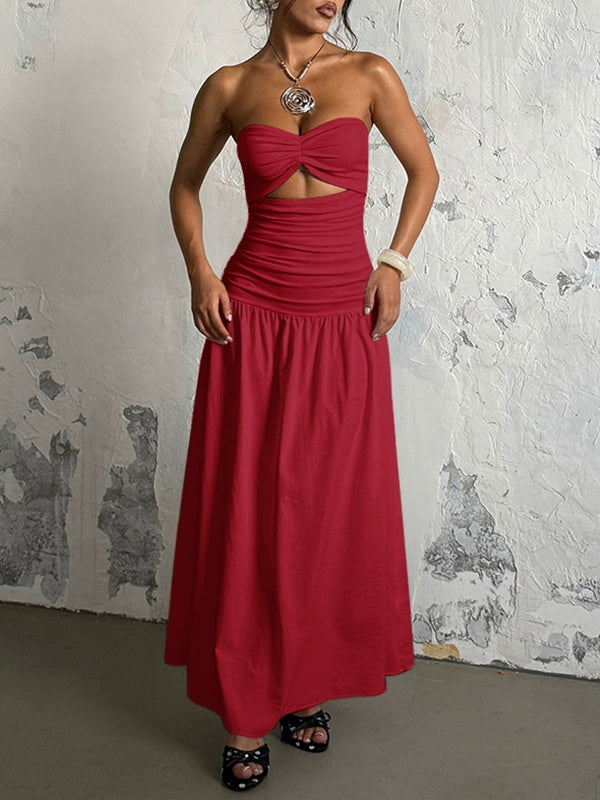 Motionkiller Solid Cutout Tube Dress