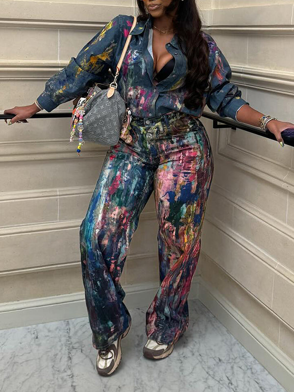 Motionkiller Printed Denim Shirt