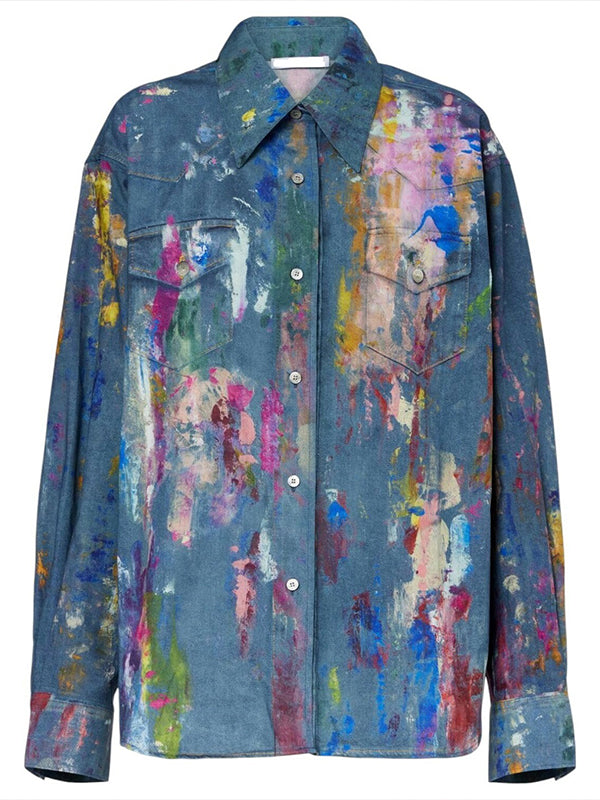 Motionkiller Printed Denim Shirt