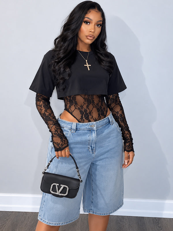 Lace Combo Bodysuit